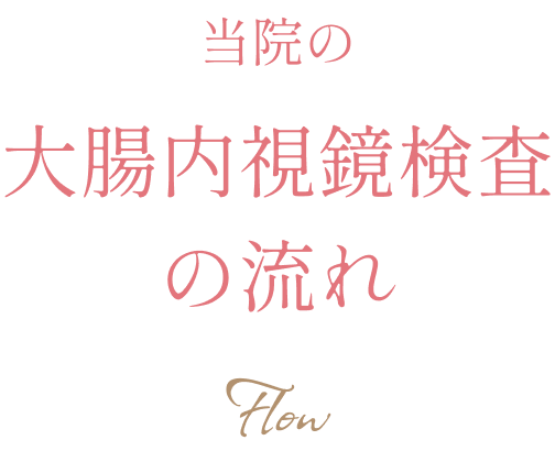 当院の大腸内視鏡検査の流れ